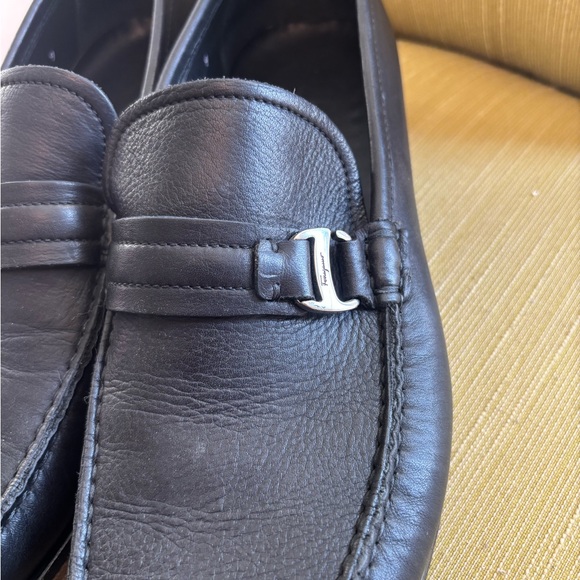 Salvatore Ferragamo Black Leather Slip-On Loafers, mint condition main image 12